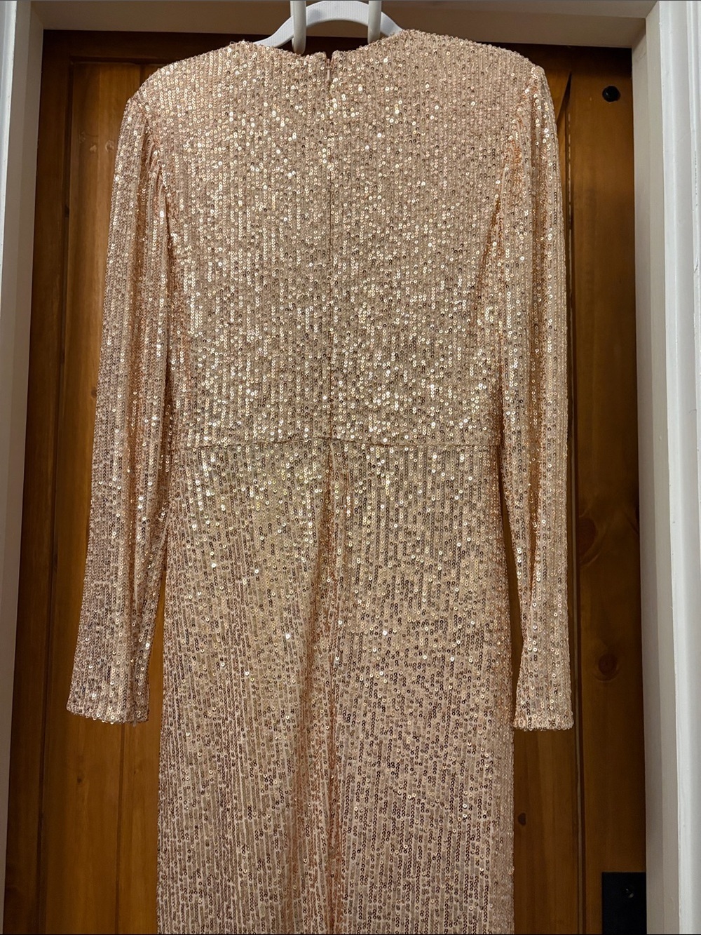 Mac Douggal 26549 Rose Sequined High Low Front Twist MIDI Size 6 NWT - Picture 8 of 10